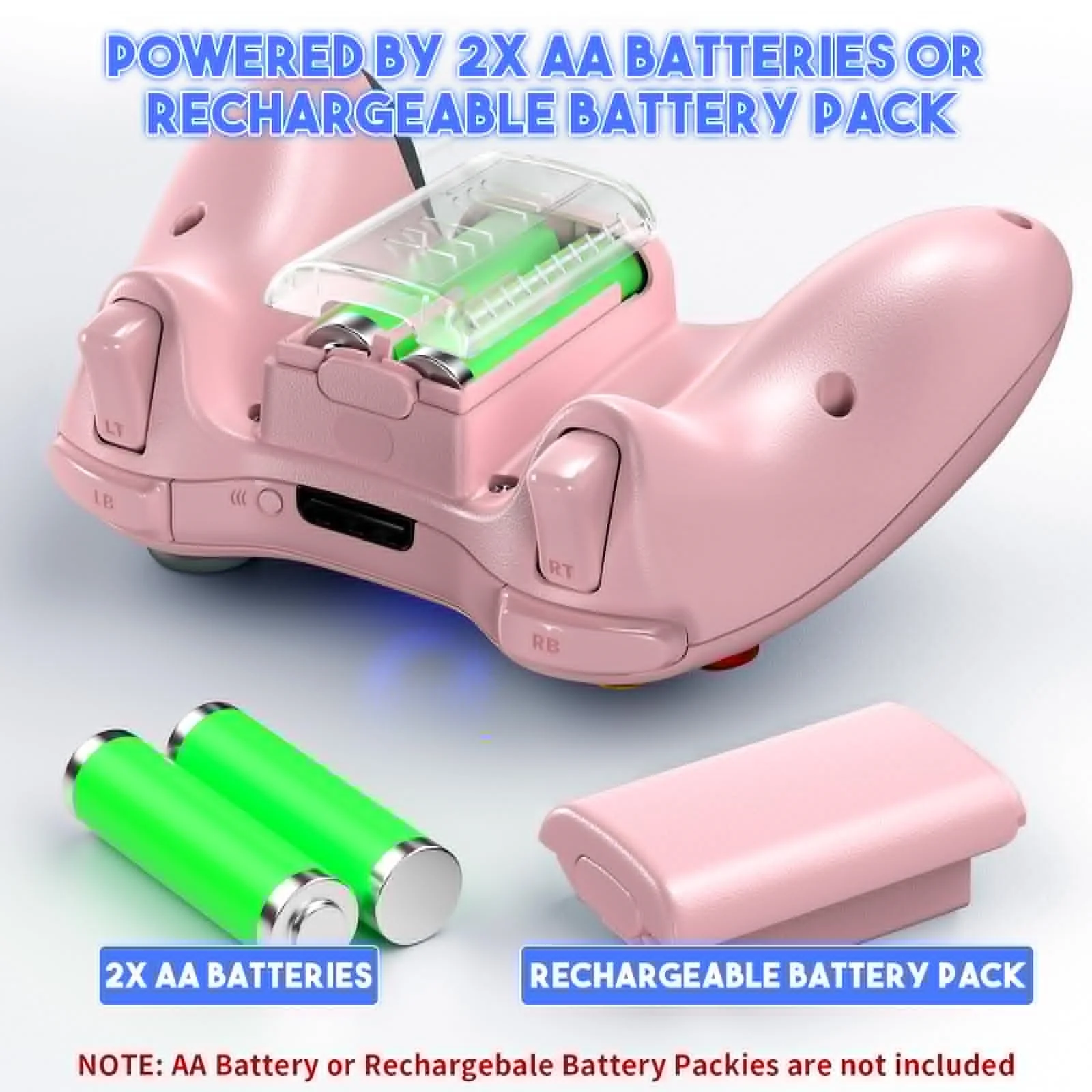 وحدة تحكم ألعاب لجهاز Xbox 360/Slim/Lite PC/IOS/Android Gamepad مقبض وحدة تحكم عن بعد لاسلكية مع عصا تحكم ألعاب مزدوجة الاهتزاز