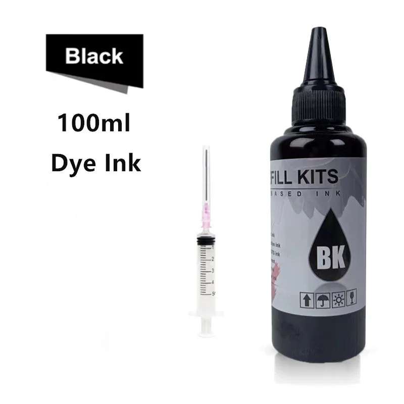 Dye ink Refill kit For HP 301 302 304 305Xl Printer  For Epson Canon 40 41 445 446 Brother Lexmark Samsung Dell Inkjet Printer