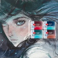 2025 Noche blanca, 12 colores sólidos, acuarela, Color de precipitación, arte maestro, estudiante universitario, pintura de viaje, suministros de arte portátiles