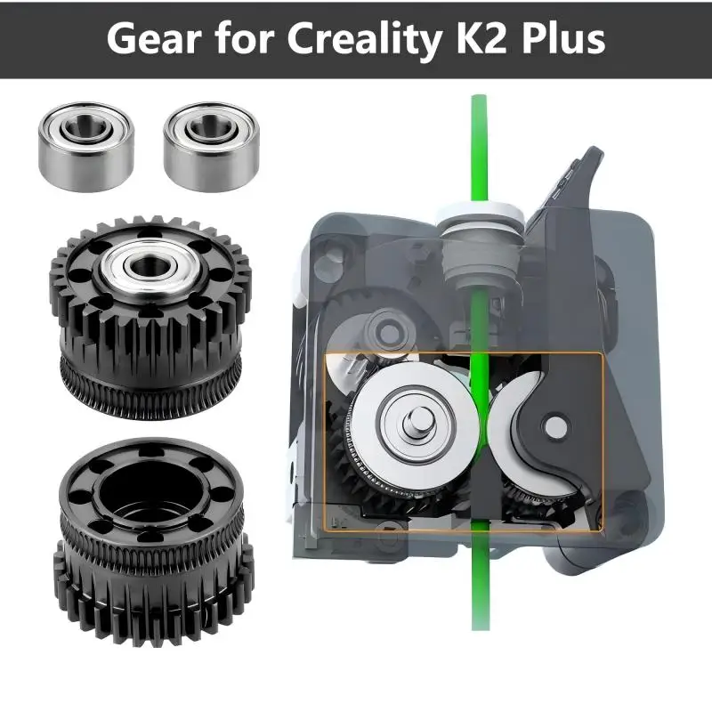 

Шестерни экструдера Creality K2 Plus, цельнометаллические для комплекта экструзионных передач K2 Plus, полная передача K2P, сменные аксессуары для 3d-принтеров