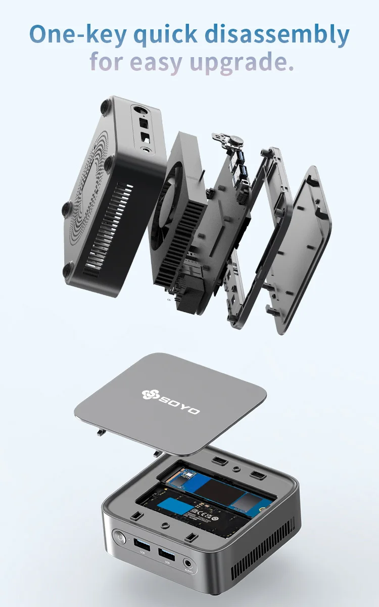 Soyo m4 plus2 mini pc 16gb ram 512gb ssd intel twin lak n150