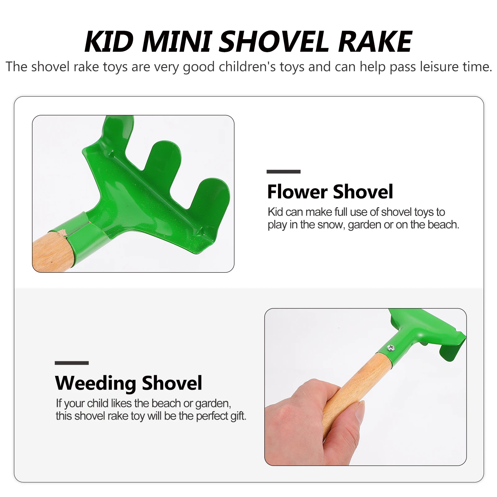 

Mini Shovel Gardening Tools Children Toy Children's Toys Rake Kids for Wooden Accessories Lawn Toddler
