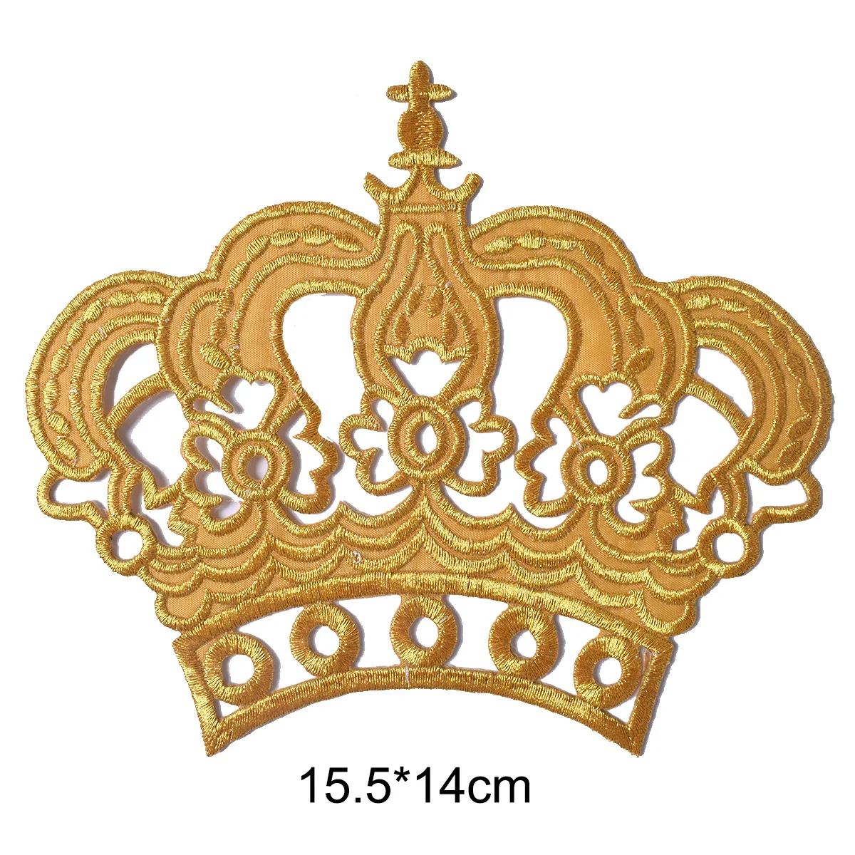 1Pc Gold Silver Crown Embroidery Patches for Clothing Iron on Clothes Garment Appliques Badge Stripe Sticker Sewing Diy