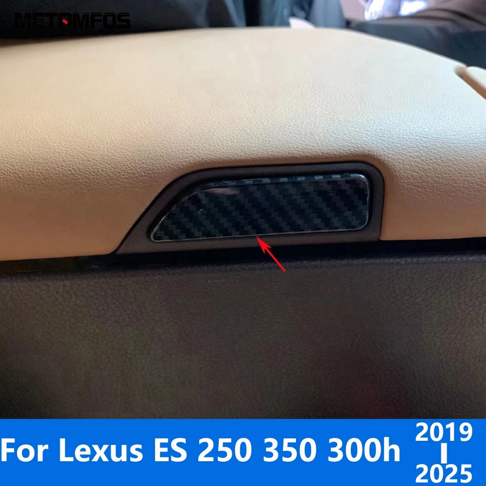 

For Lexus ES 250 350 300h 2019-2023 2024 2025 Carbon Fiber Armrest Storage Box Switch Button Cover Trim Accessories Car Styling