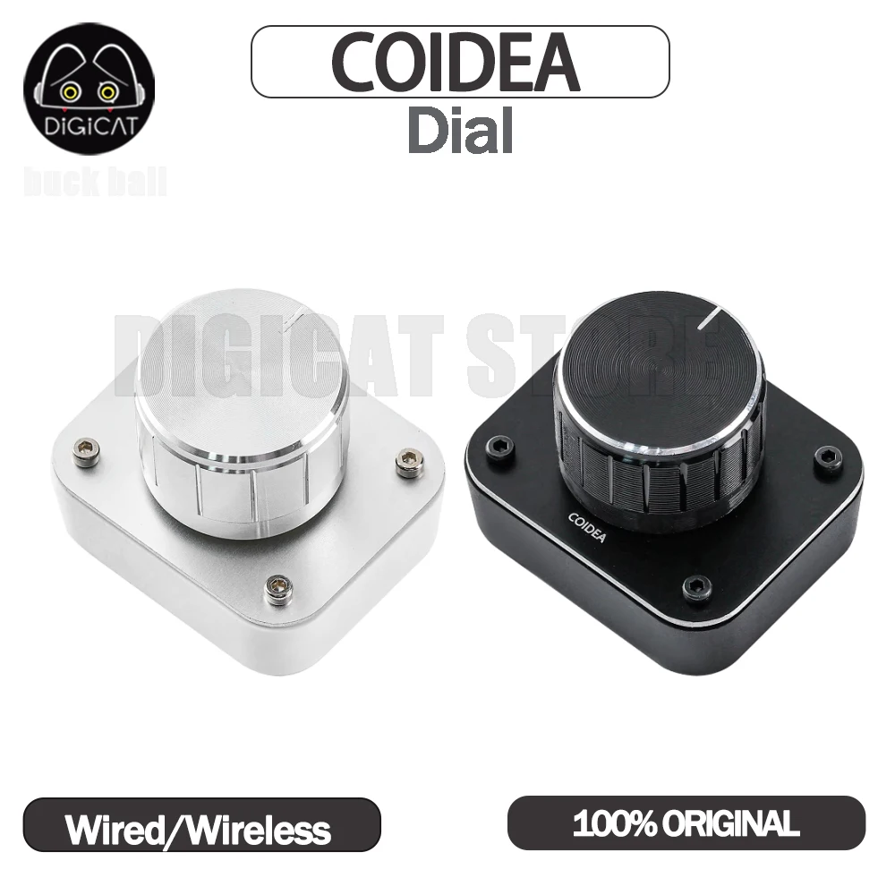 COIDEA Dial 3Mode USB/2.4G/Bluetooth Wireless Single Knob Custom Fader Multi Functional Custom Knob Mini Portable Knob Gifts