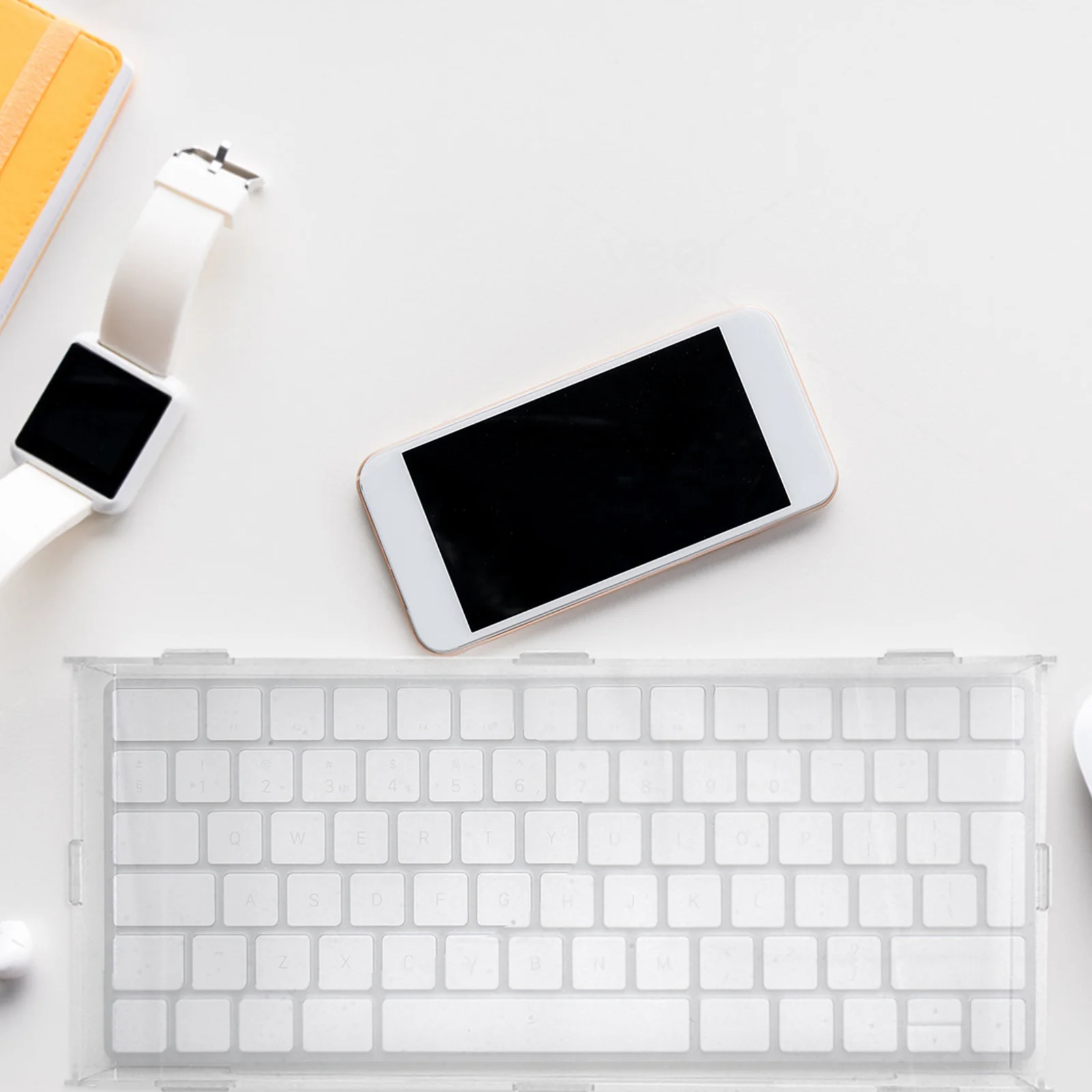 

Keyboard Dust Cover Clear Acrylic Hard Shell Full Size Mechanical Keyboard Protector for Gaming Office Desktop Computer Dust