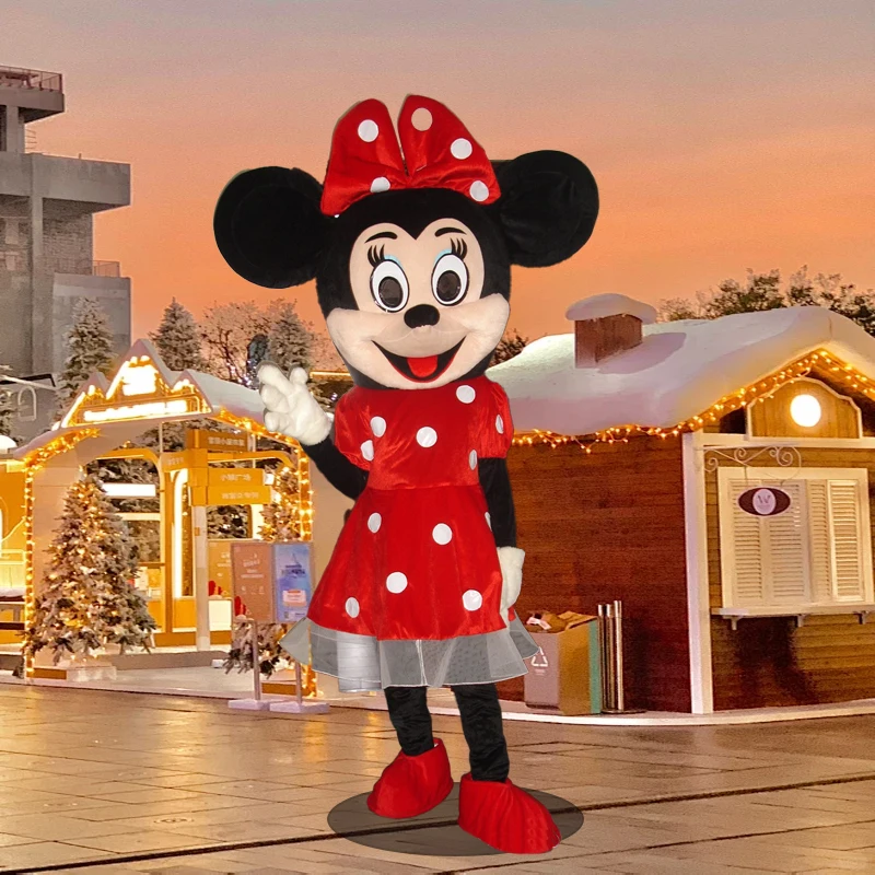 Boże narodzenie Minnie Mickey Mouse kostium maskotka Disney Cartoon garnitury Cosplay reklama przebranie Christmas Party wykonaj rekwizyty