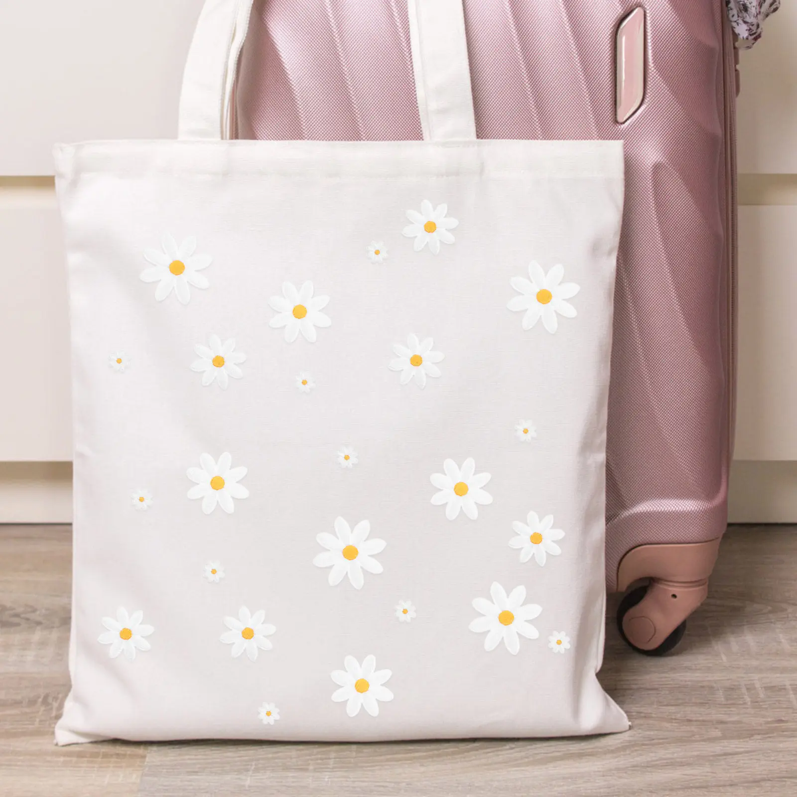 40 Parches Bordados de Flores Margaritas Termoadhesivos para Ropa, Decoraciones de Costura DIY, Chaquetas y Jeans