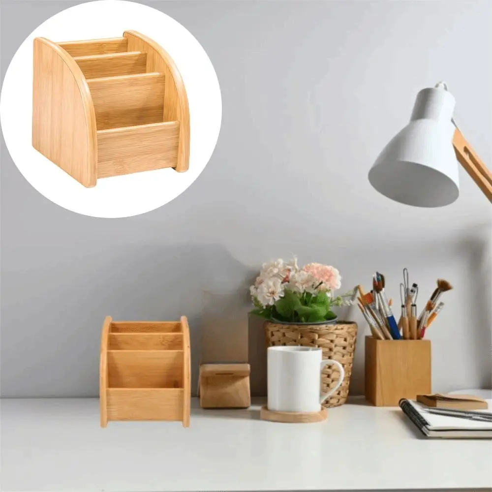 

Wooden Creative Desktop Drawer Simple Bamboo Multifunctional Design Cosmetics Storage Box Home Dresser Remote Control Stand