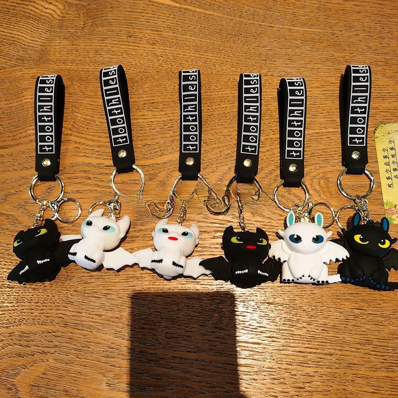 

Силиконовый брелок-подвеска «Маленький летающий дракон» (Беззубик) для пар, милый аксессуар для повседневного рюкзака, модный