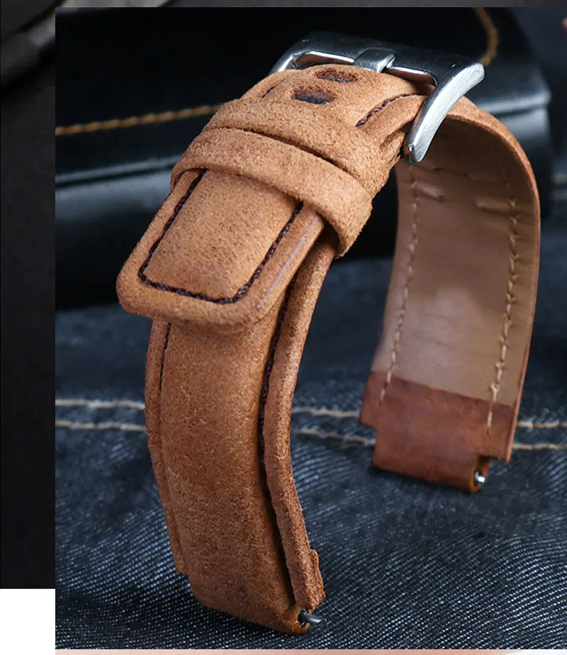 Leather watch strap For TIMEX  watch T2N721 T2N720 TW2T76300 TW2T76500 series men watchband chain accessories  24-16mm