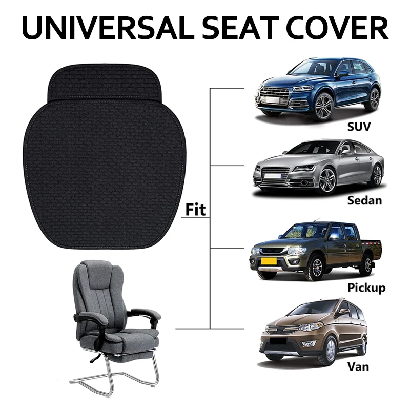 Linen Car Seat Cover Full Set Flax Auto Seats Cushion Protector Front/Rear Pads Breathable Cool Universal Car Covers In Salon