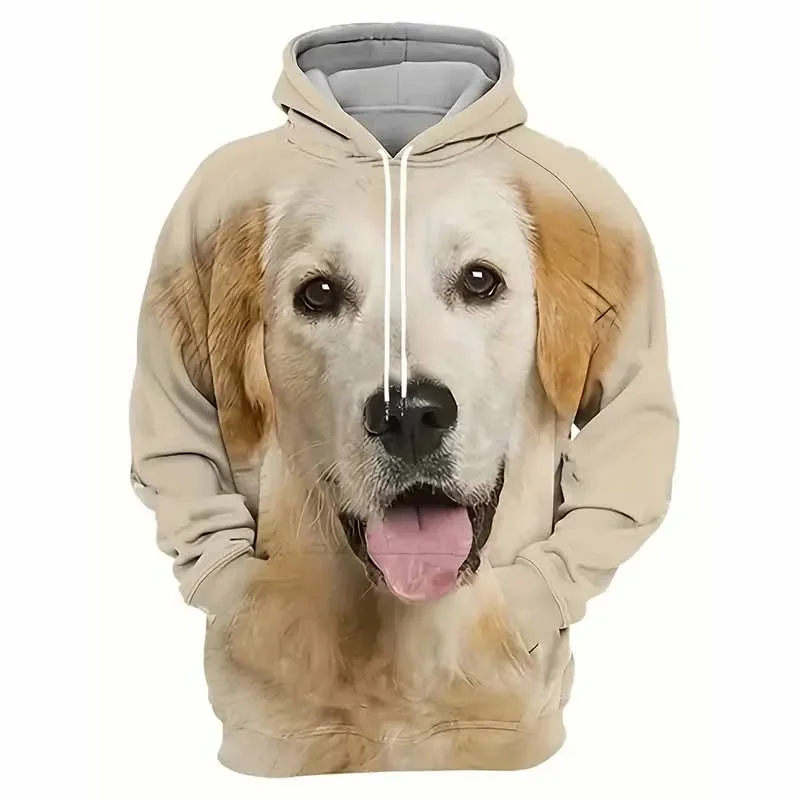 Fashion Cute Dog Animal 3D Print Hoodie Men Women Streetwear Hoodies Oversized Pullover Hooded Sweatshirts Kids Tops Clothing