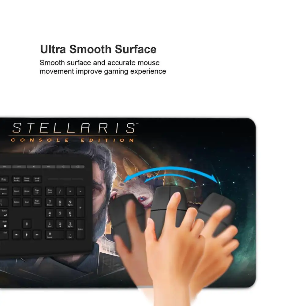 S-STELLARIS Mouse Pad Tablet mouse Pad Laptop xl desktop mouse pad, cute HD Rainbow Gaming keyboard pad, csgo Player, 90x40