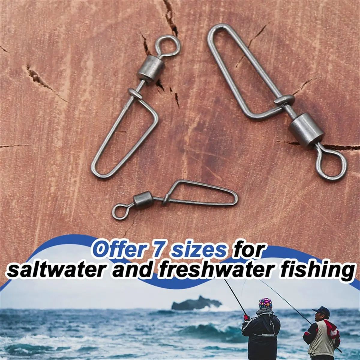 (BABQ) Rolling Swivel Coastlock Snap Clips 25Pcs Fishing Connector Stainless Steel Carabiner Quick Change Snap Terminal,Type 4