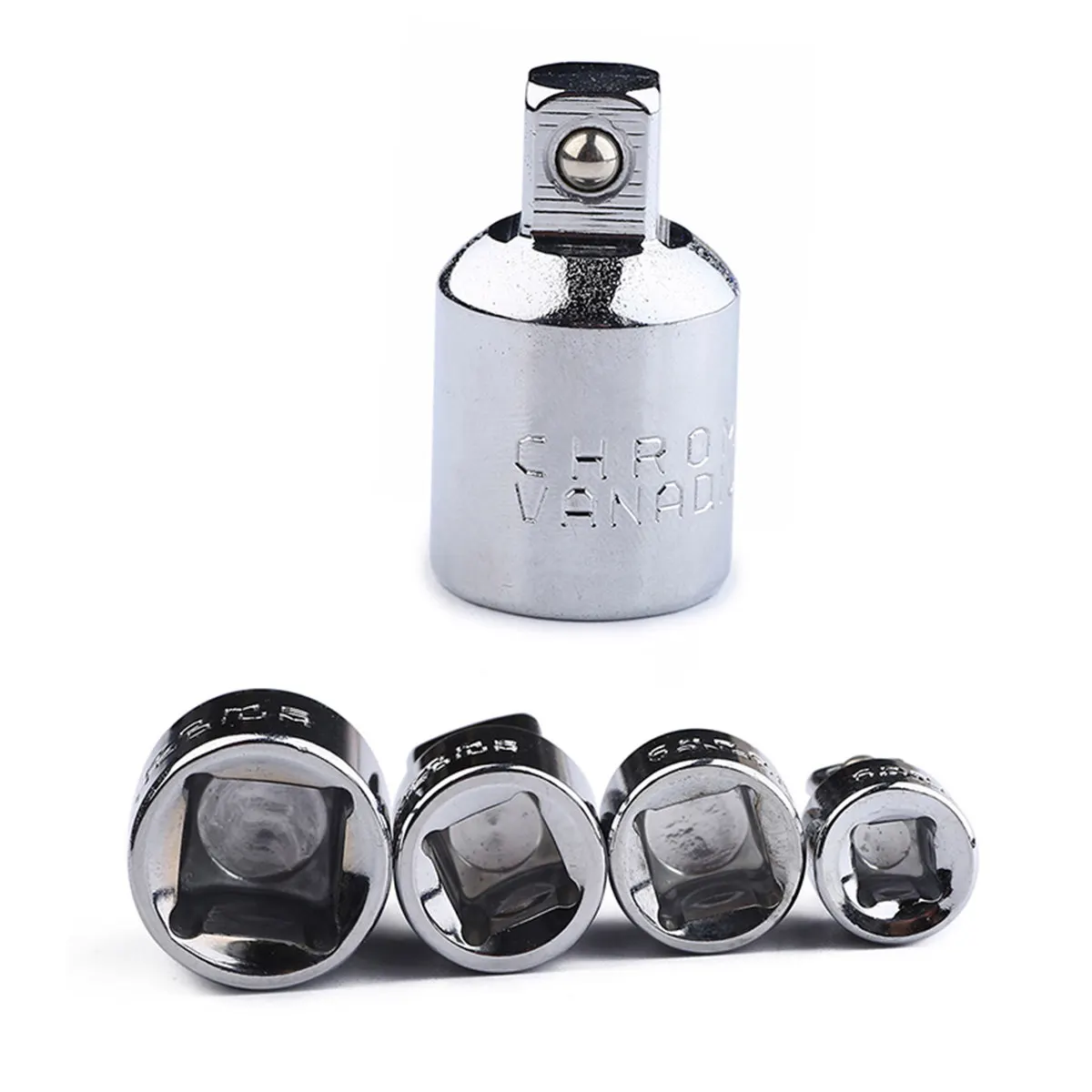 4Pcs Socket Adapter Converter Set Vanadium Steel Ratchet Wrench Impact Driver Socket Extensions Repair Car Modification Hex to