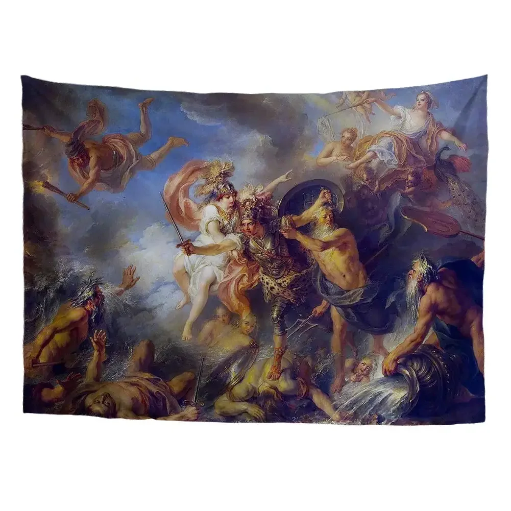 Greek Mythology Classic Art Masterpiece Tapestry Series Charles-Antoine Coypel Fury of Achilles 1737