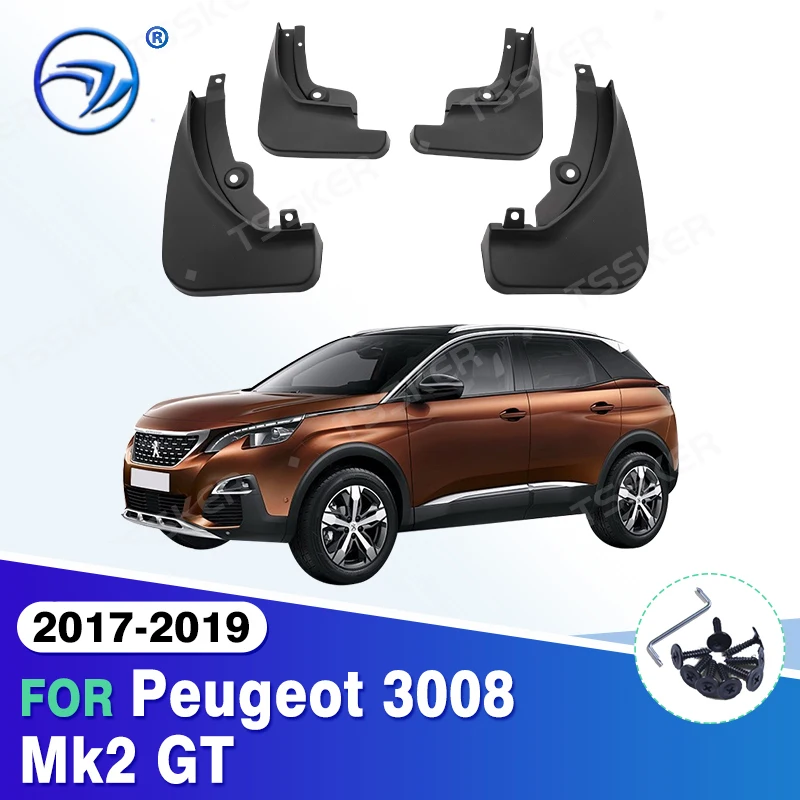 For Peugeot 3008 Mk2 GT 2017 2018 2019 Car Mud Flaps Fender Mudguards Mudflaps Splash Guards Auto Accessories