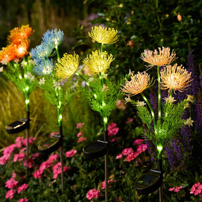 

Solar Garden Lights Solar Flowers Lights with Glowing Flowers & Stems Upgraded Solar Panel Outdoor Lights for Garden Yard Decor