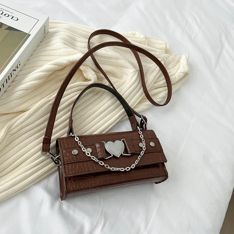 2023 new simple trend chain small square bag ladies niche crossbody bag
