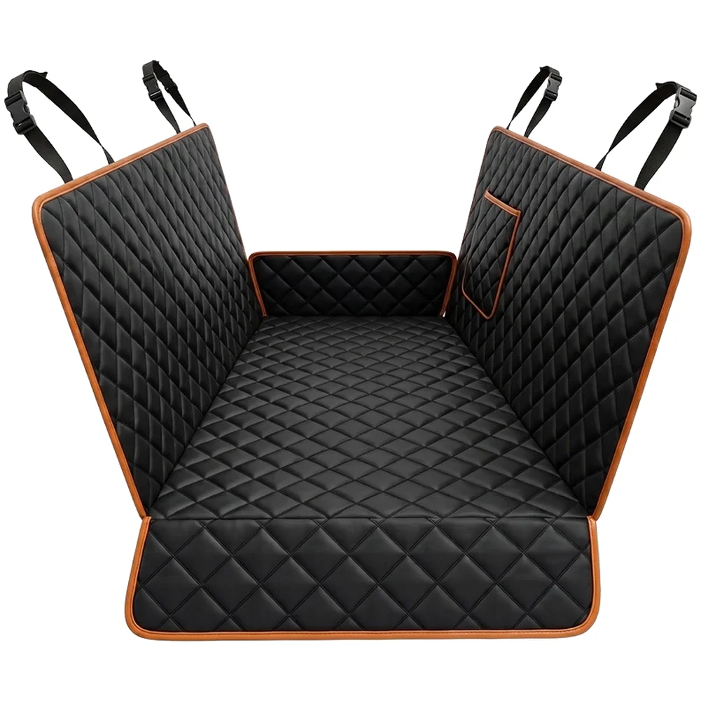 Car Pet Seat Pad 136 135cm Waterproof for triple Layer Composite Fabric Non-Slip Quilted Stitching Long Lasting Use