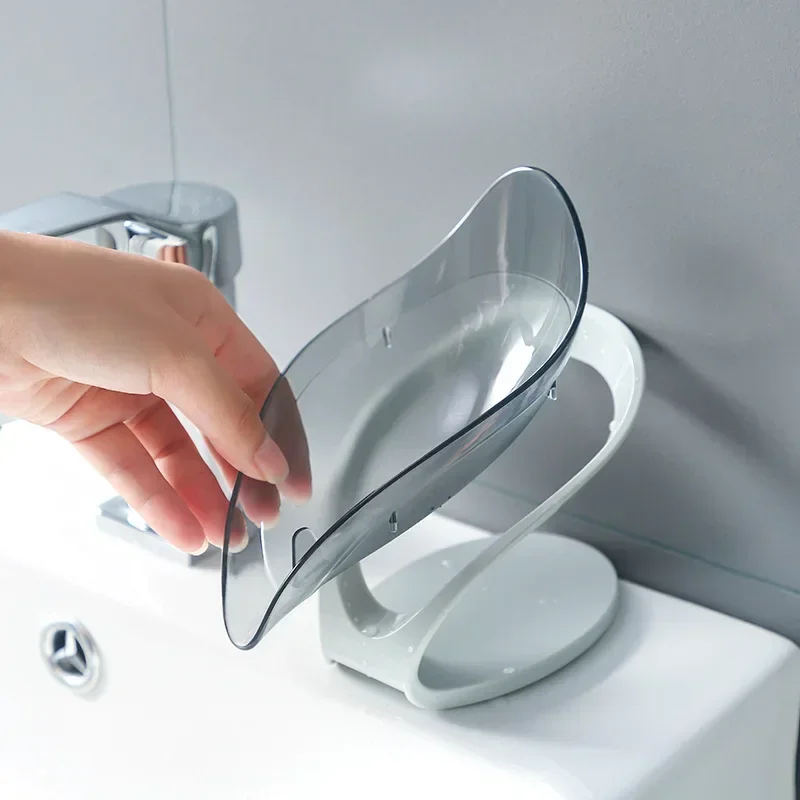 

1pc Household Shelf Suction Cup Creative Laundry Drain Toilet Leaf Soap Box No Punching No Water Accumulation Soap Holder