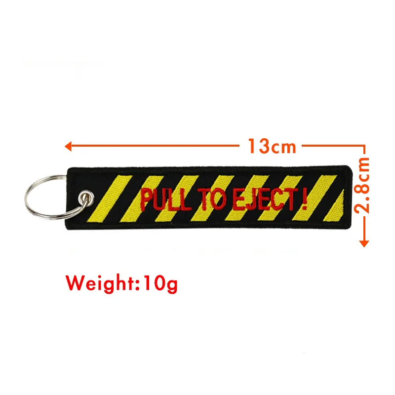 SOMEHOUR Keyring Pull To Eject Embroidered Key Chain For Car Bags Motorcycle Fashion Airplane Holder Accessory Aviation Gift