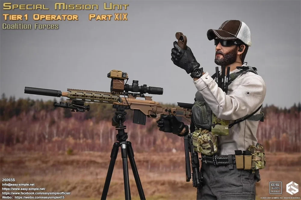 1/6 EASY&SIMPLE ES 26065S-C 26065SC VS. Mission Operation Unit Part XIX Sniper Volledige set beweegbare actiefiguur verzamelen