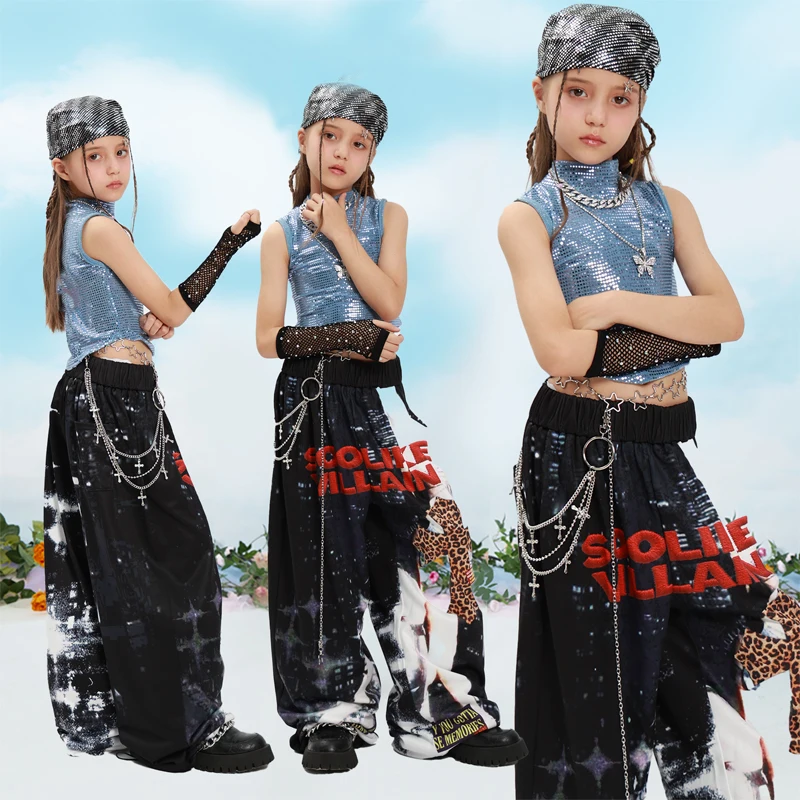 haut-a-paillettes-d'ete-pour-filles-pantalon-de-jogging-costume-de-danse-jazz-pour-enfants-vetements-cool-hip-hop-tenue-de-scene-k-pop-street-wear-xs11441