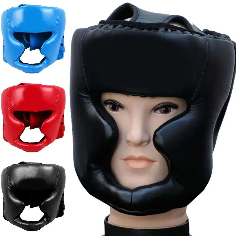 Boxing Helmet PU Karate Muay Thai Guantes De Boxeo Free Fight MMA Sanda Training Adults Kids Head Guard Headgear Head Protection