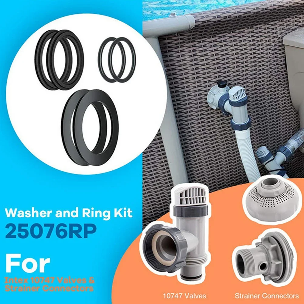 1-10Set Rubber Washer for Intex Poolnars10747/25006 O Ring Gasket Replacement Seal Rubber Gasket Swimming Pool Equipment Parts