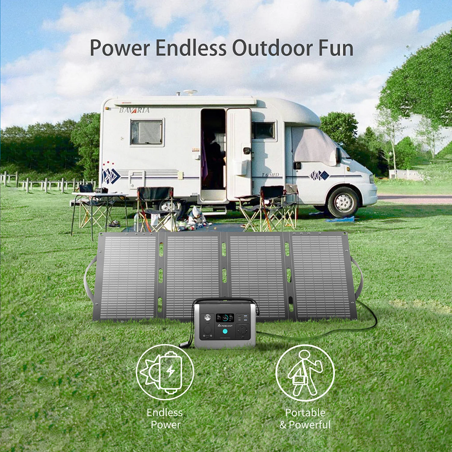 100W Portable Solar Panel Foldable Solar Panel for Power Station Camping RV Travel Trailer High Efficiency and Weather Resistant