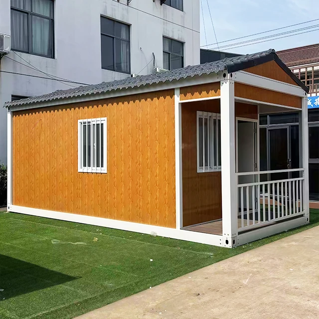 High Quality Fast Eco-Friendly Waterproof Movable 20ft Container Home Tiny Mobile Light Steel House Sandwich Panel Solar Powered