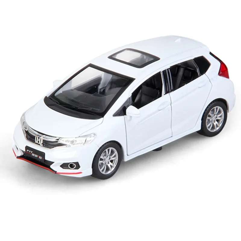 1:32 Honda Fit Alloy Model Car Metal Diecast Car Simulation Sound And Light Pull Back Toy Car For kids Collection Gifts A106