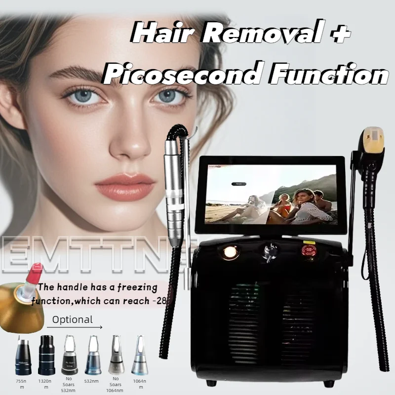 808 Diode Laser Hair Removal Machine: 2025 4-Wave, Painless, Permanent, Portable 3500W Device Soprano Titanium.