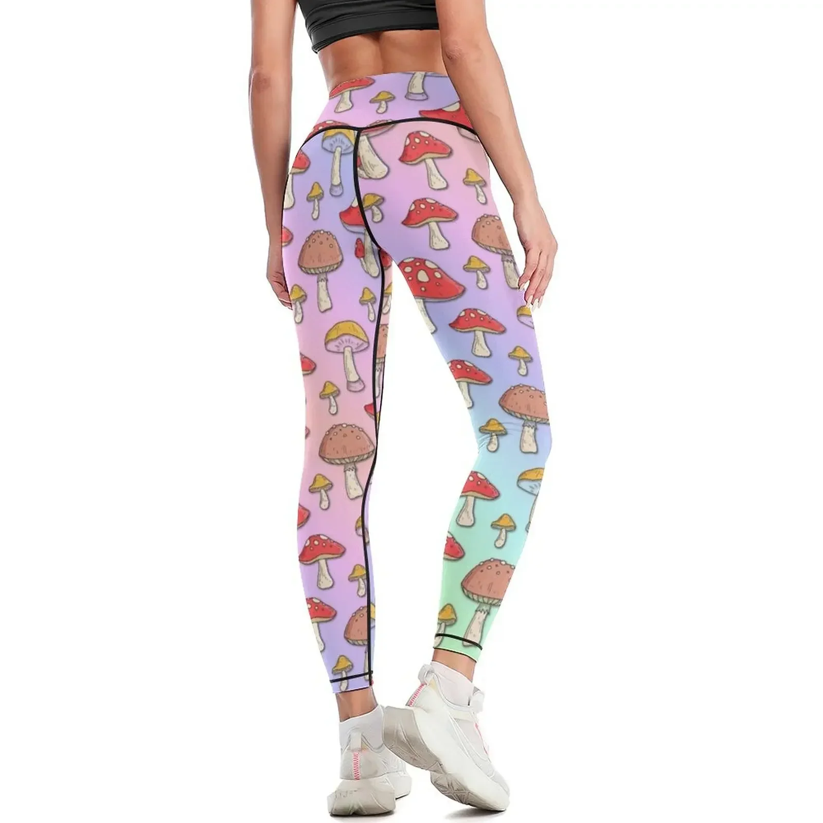Holographic Mushroom All Over Print Leggings workout shorts Women's tights Legging sport Womens Leggings