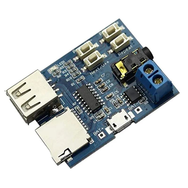 New Mp3 Lossless Decoding Board Mp3 Decoder Module TF Card U Disk Decoding Player Comes with Power Amplifier