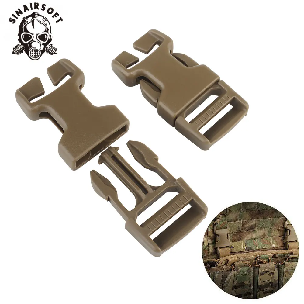 

2pcs SRB Side Release Buckle Quick Attach Surface Mount Tactical Chest Rig Gear MOLLE PALS Webbing Hunting Vest Accessories