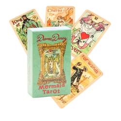 Divination Mermaid Tarot Cards Necromancy Oceanic Card Games For Family Party Deck