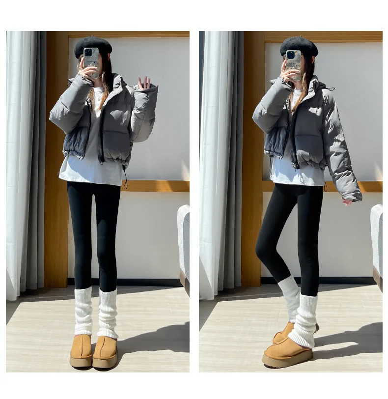 Women's Winter Fleece Lined Thermal Pants Elastic High Waist Slim Fit Thicken Legging Woman Waist Knee Protection Long Pants