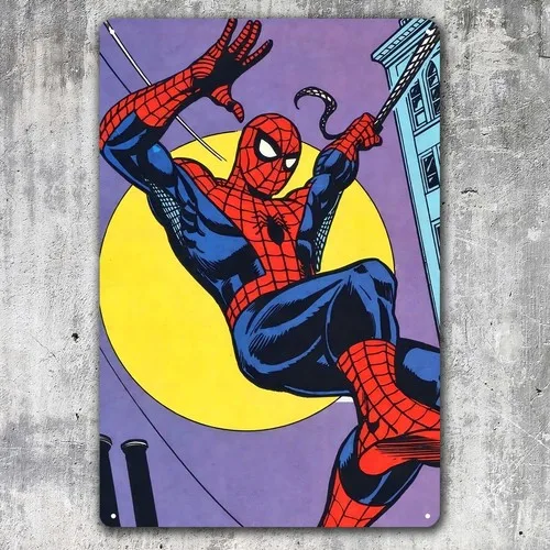 Metallposter-Blechschild – Sammelbare Kunstplatte mit Comic-Motiv