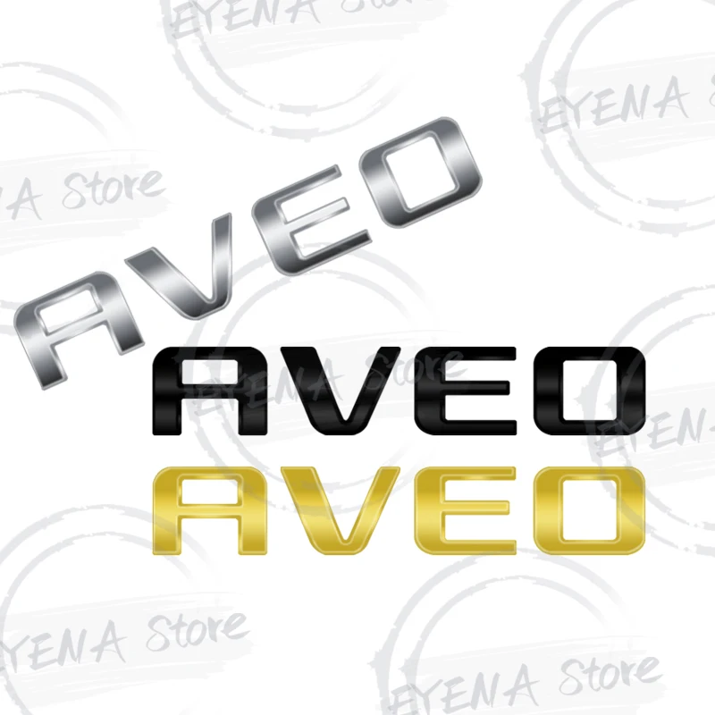 For Chevrolet Aveo Lettering Metal Badge Stickers Car Rear Trunk Emblem Decoration Car Styling