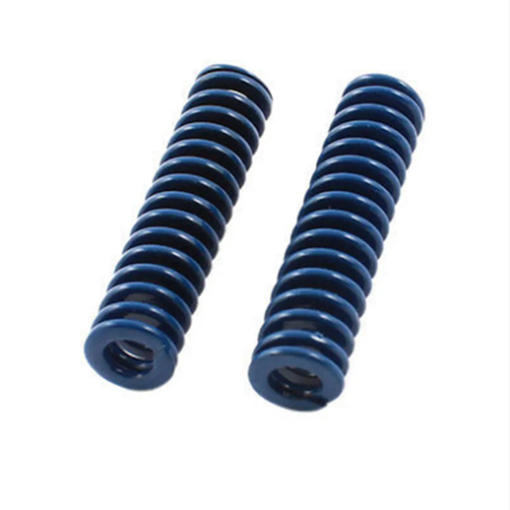2Pcs Dark Blue Light Load Compression Die Spring 10 x 5 x 25/35/55/65/75/100mm