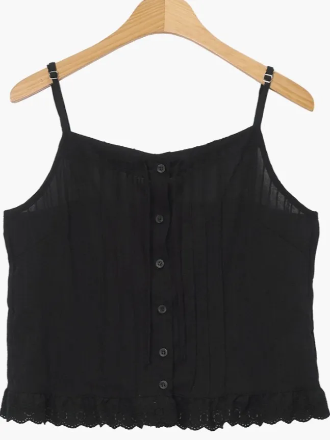 Faionable été ort sangle gilet femmes Design Sense haut en bois dentelle cravate en Sle réduction de l'âge à la mode trajet Sle...