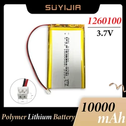 3.7V 10000mAh 1260100 Lithium Polymer Li-Po li ion Rechargeable Battery Lipo cells For Electrograph PDA Portable Speaker toys