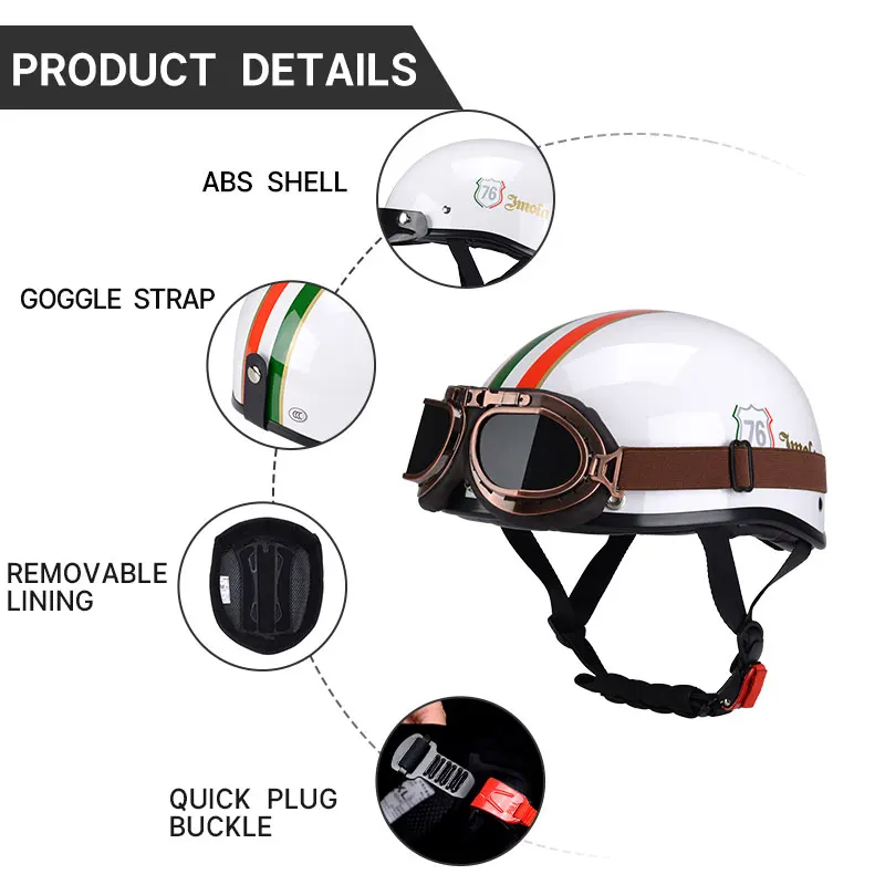 Helmet Motorcycle Moto Retro Helmets Half Face Multiple Patterns Crash Helmet Motorcycle Men Women Scooter Motorbike Equipment