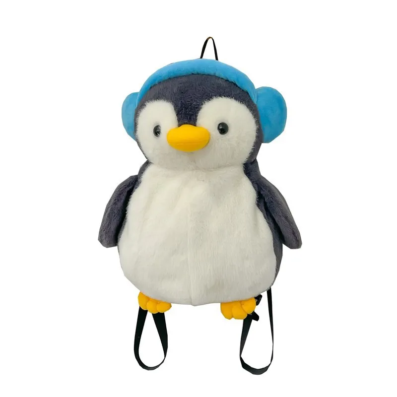 Women Cute cartoon Penguin Bag 2024 new personality girl plush backpack doll gift