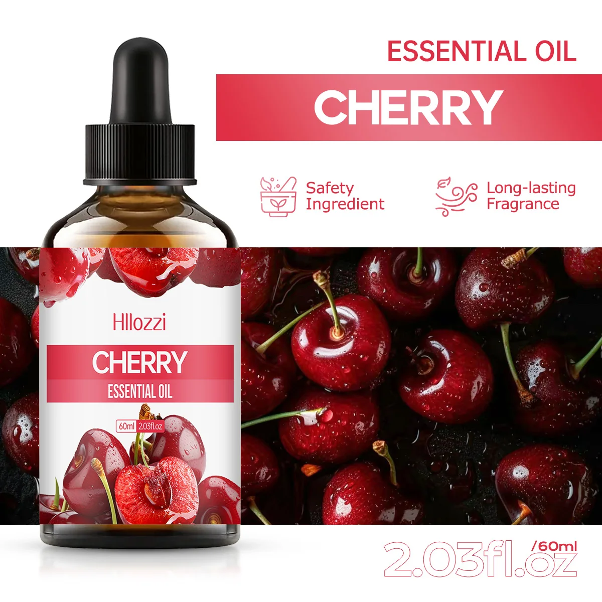 Bild 4: Ätherisches Kirschöl, ätherisches Obstöl, Mehrzweck-Aromatherapie, Aromatherapie, ätherisches Öl, Luftbefeuchter, Diffusor, Luftklarheit