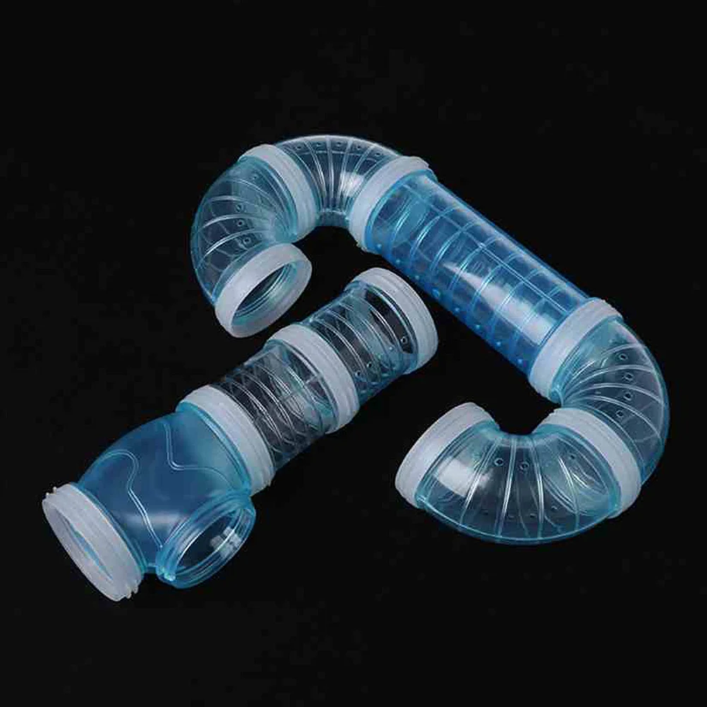 

2pcs Hamster Cage Tunnel Sports Tube Plastic Animal Cage Accessories Exercise Channel For Small Pets Multi-Color Connectable