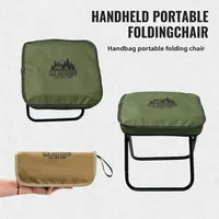 CLS&NOBANA Outdoor Camping Handheld Chair Aluminum Alloy Lightweight Mini Easy Folding Stool With Carry Bag Chair for Travel